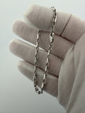8" 14K White Gold Herme$ 3mm 8.1g