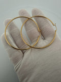 60mm 14K Yellow Gold Hoops 3.0g