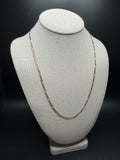 22 inch 3mm Figaro chain in 14K yellow gold, 7.2g, view 4 - Ott Family Jewelry