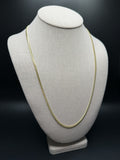 24" 14K Yellow Gold Cuban Chain 2.5mm 12.2g