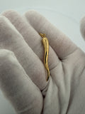 1.75" 14K Yellow Gold Italian Horn 4mm Bail 1.9g