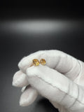 6mm 14k Yellow Gold Citrine Studs .65g