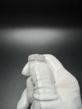 Size 10 Silver 2.1ctw VS/VVS 3 Row Lab Diamond Half Eternity Band 6mm 3.6g