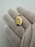 1.25" 14K Yellow Gold Oval Locket 4mm Bail 3.9g