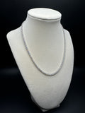 16" Silver 10ctw E-F VS/VVS Lab Diamond Tennis Chain 2.6mm 10.8g