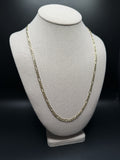 24" 14k Yellow Gold Figaro 4mm 13.72g