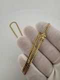 22" 14k Yellow Gold Cuban 3mm 15.4g
