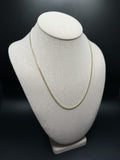 20" 10K Yellow Gold Cuban Chain 2.5mm 8.4g