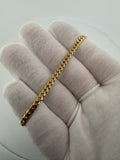 7.5" 14k Yellow Gold Cuban 4mm 8.35g