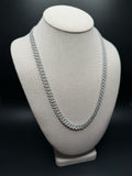 22 inch 8mm 16.5ctw VS/VVS lab diamond Cuban chain in sterling silver, 48.5g, view 4 - Ott Family Jewelry