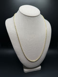 24" 10K Yellow Gold Rope Chain 3mm 16.75g