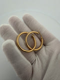 30mm x 3mm 14K Yellow Gold Hoops 3.05g