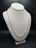 24" Silver 22ctw Moissanite Tennis Chain 3mm 28.0g
