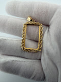 2" 14K Yellow Gold Rope Bezel 4.5mm Bail 3.24g