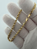 8" 14K Yellow Gold Rope 3.5mm 9.4g