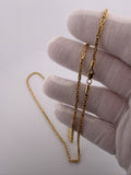 22" 14K Yellow Gold Byzantine 2mm 7.23g