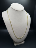 24" 14k Yellow Gold Cuban 3mm 17.41g