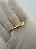 2" 14K Yellow Gold Italian Horn 5.3mm Bail 2.0g