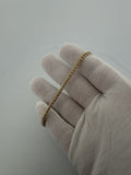 8" 14K Yellow Gold Ice Chain Bracelet 3.5mm 7.06g