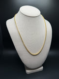 22" 14K Yellow Gold Foxtail Franco 3mm 10.65g