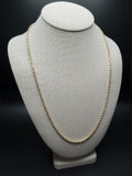 24" 14k Yellow Gold Rope 3mm 18.4g
