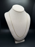 24" 14k Yellow Gold Curb 2mm 4.6g