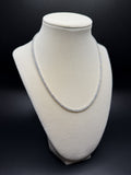 17" 14k White Gold 9.97ctw E-F VS Lab Diamond Tennis Chain EGL Certified 2.8mm 14.81g