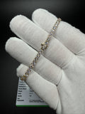 7" 14k Yellow Gold 7.2ctw E-F VS Lab Diamond Tennis Bracelet EGL Certified 3.5mm 8.68g