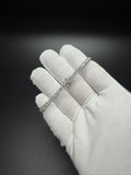 7.25" Silver 7ctw VS/VVS Lab Diamond Tennis Bracelet 3.3mm 9.0g