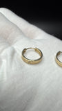 15mm 14K Yellow Gold Flat Edge Huggies 2.2g