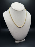 18" 14K Yellow Gold Foxtail Franco 3mm 12.15g