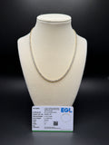 17" 14k Yellow Gold 10.01ctw E-F VS Lab Diamond Tennis Chain EGL Certified 2.8mm 14.48g