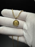 1/20 oz Isle of Man Gold Angel Coin Pendant — .9999 Fine Gold in 14K Bezel
