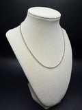 16" 14K Two-Tone Dia Cut Moon Bead 2mm 4.6g