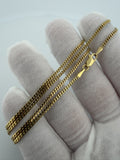 24 inch 2mm Cuban link chain in 14K yellow gold, 8.54g, view 4 - Ott Family Jewelry