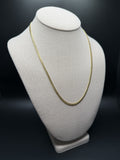 20" 14k Yellow Gold Cuban 3mm 14.92g