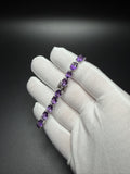 7.25" 6mm natural amethyst tennis bracelet, 30ctw, 925 silver, 14.6g – Ott Family Jewelry (4)