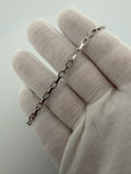 7.5" 14K White Gold Herme$ 3mm 7.6g
