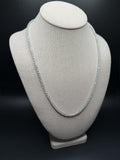 22" Silver 18ctw Moissanite Tennis Chain 3mm 26.5g