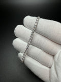6.5" Silver Moissanite Tennis Bracelet 3mm 8.5g