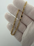 7.5" 14K Yellow Gold Rope 3mm 5.95g