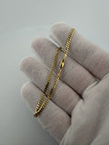 7.5" 2.5mm solid 14K yellow gold Cuban link bracelet, 3.6g – Ott Family Jewelry (5)