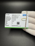 7" 14k Yellow Gold 6.07ctw E-F VS Lab Diamond Tennis Bracelet EGL Certified 3.2mm 6.3g