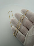 20" 14K Yellow Gold Figaro 2.5mm 4.3g