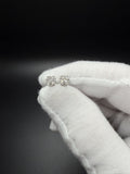 6mm 10k White Gold 1/2ctw Natural Diamond Cluster Studs 0.95g