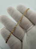 8" 14k Yellow Gold Rope 2.2mm 1.32g