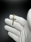 1.5" 14K yellow gold round cross pendant, 1.35g – Ott Family Jewelry (5)