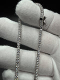 16" Silver 2mm 9ctw Moissanite Tennis Chain 19.2g
