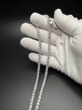 22" 44ctw Moissanite Silver Tennis Chain 4mm 38.0g