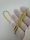 22" 10k Yellow Gold Cuban 5mm 38.4g
